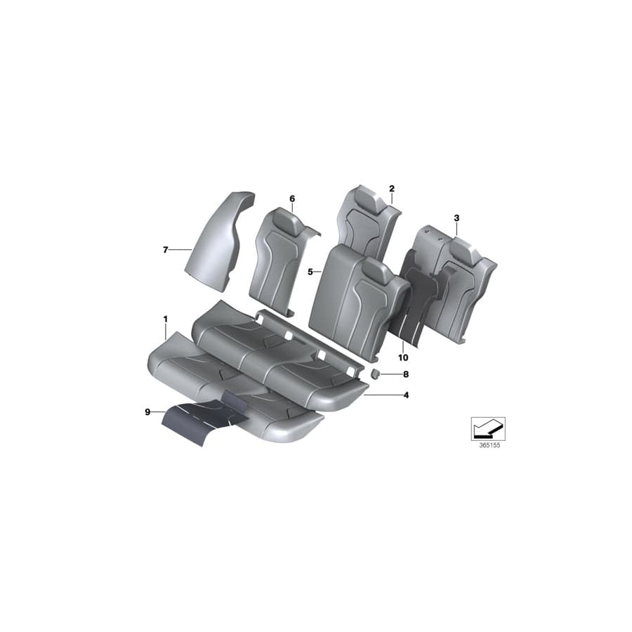 Genuine BMW 52208058109 F80 Seat Upholstery (Inc. M3)