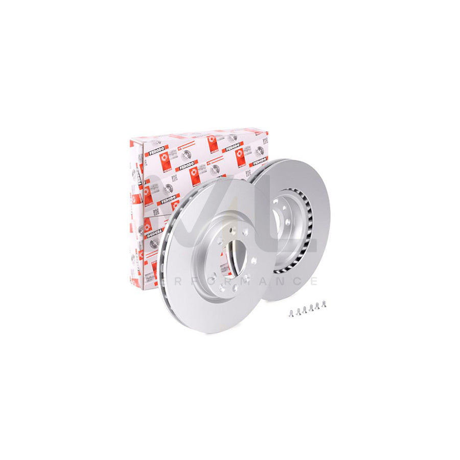 Ferodo Premier DDF2401C-1 Brake Disc Vented, Coated, With Bolts/Screws - Pair
