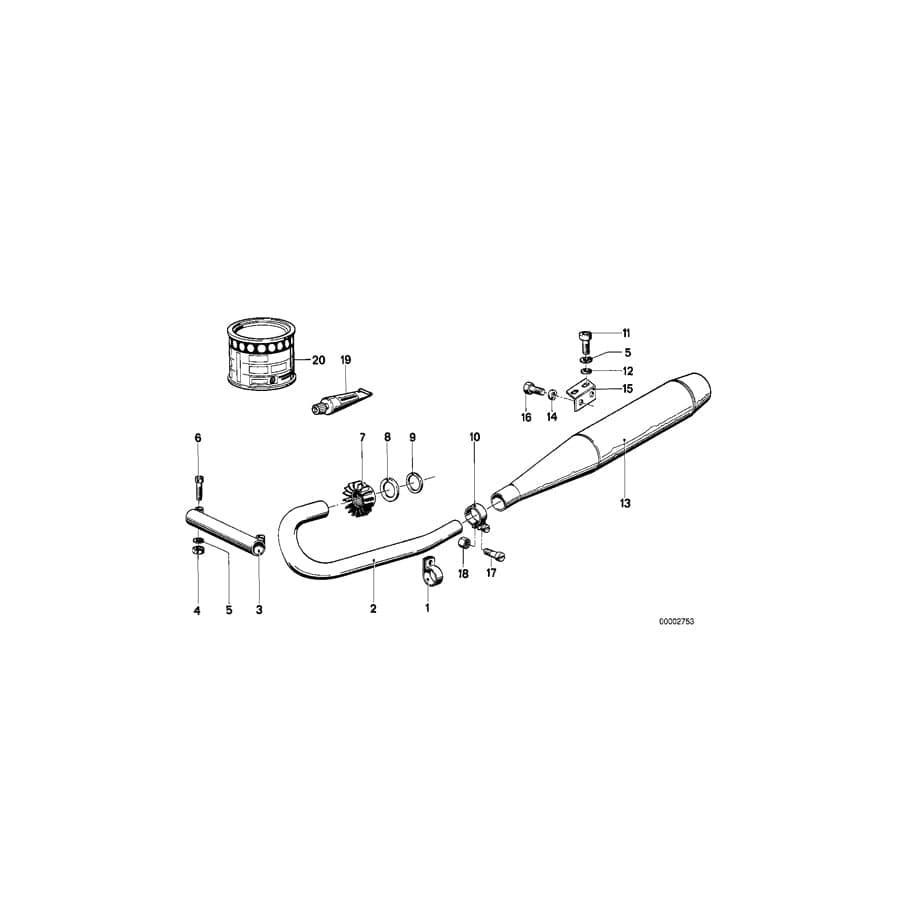 Genuine BMW 18111234441 Exhaust Pipe Left D=40