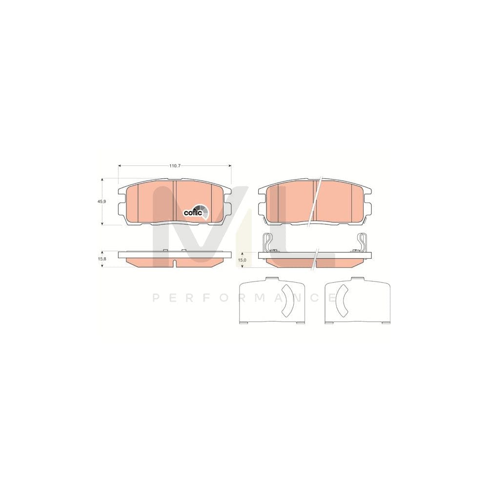 TRW Cotec Gdb1716 Brake Pad Set With Acoustic Wear Warning