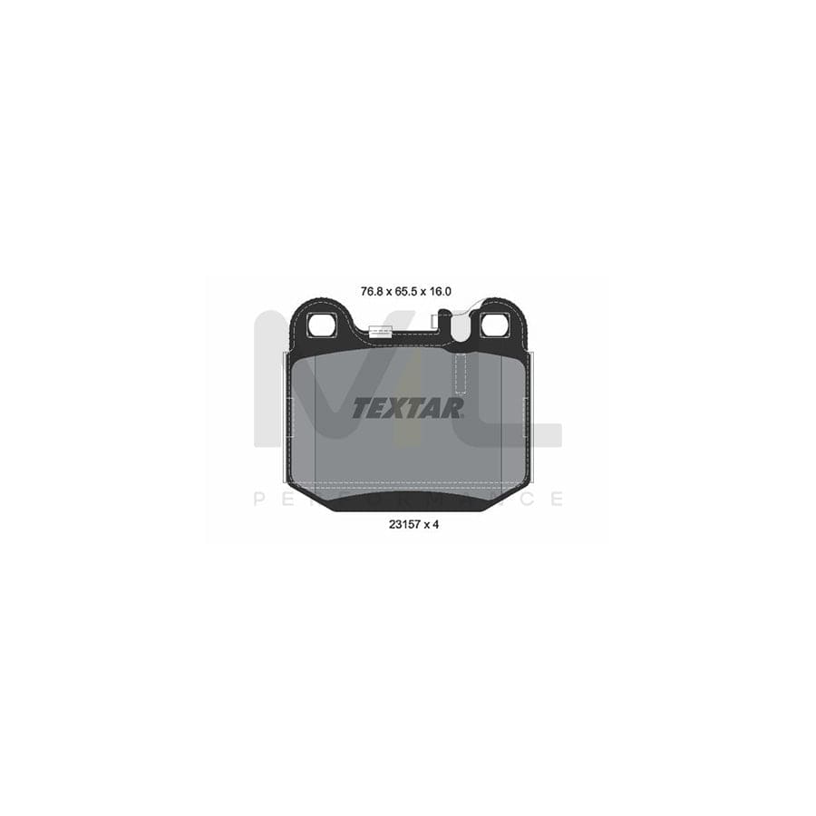 TEXTAR epad 2315781 Brake pad set prepared for wear indicator