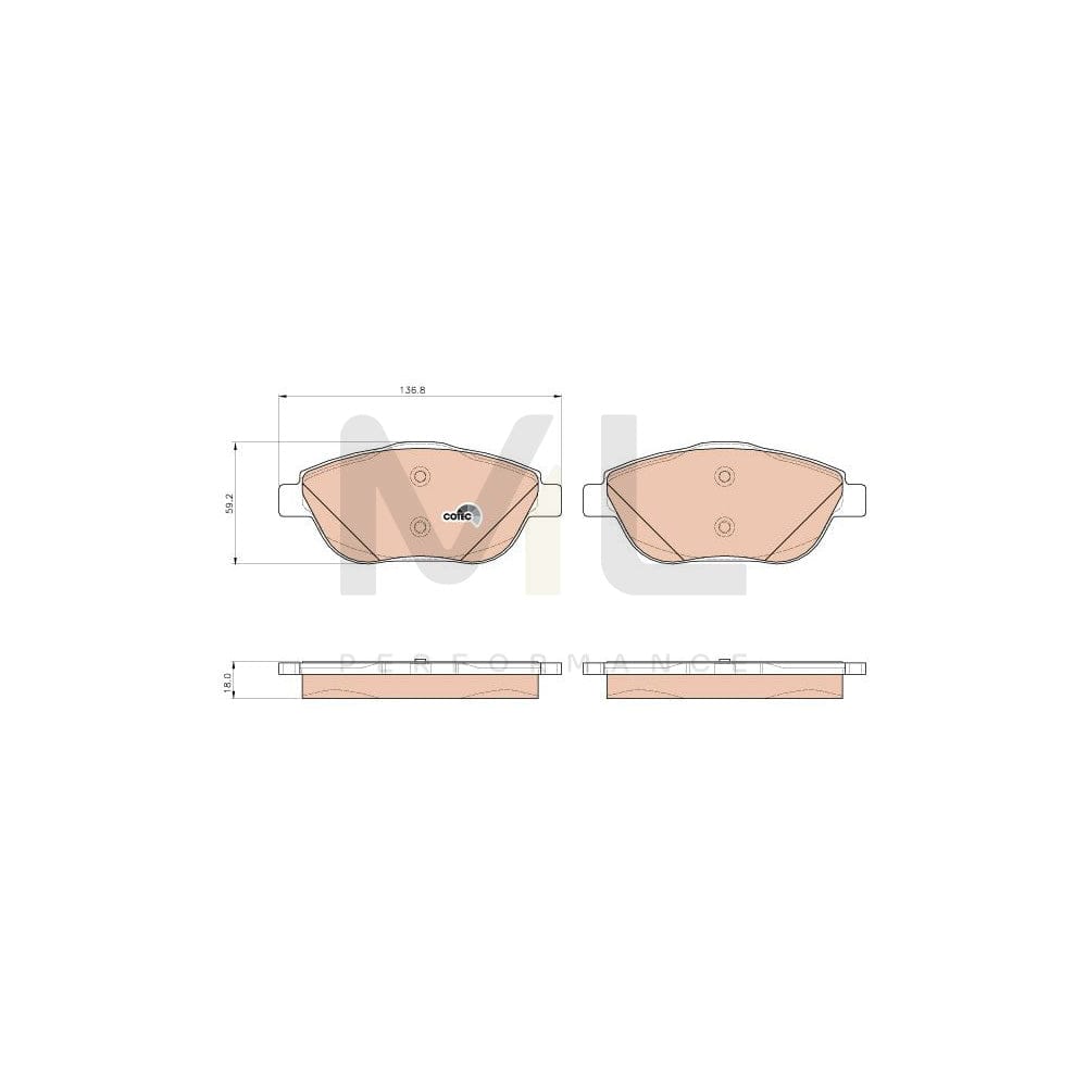 TRW Gdb1926 Brake Pad Set Cotec, Not Prepared For Wear Indicator