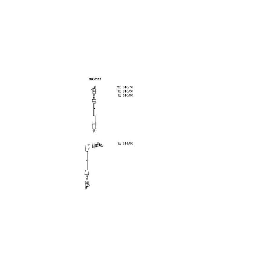 Bremi 300/111 Ignition Cable Kit for Alfa Romeo Spider (115)