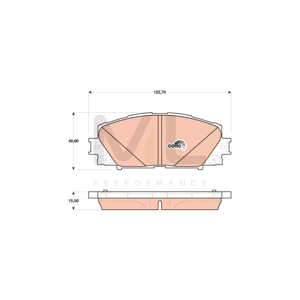TRW Cotec Gdb4173 Brake Pad Set Not Prepared For Wear Indicator