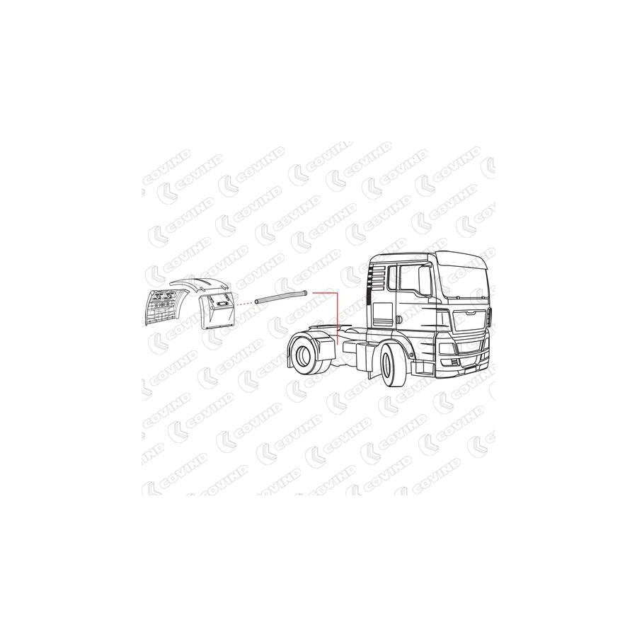 Covind Tgx/526 Holder, Mudguard