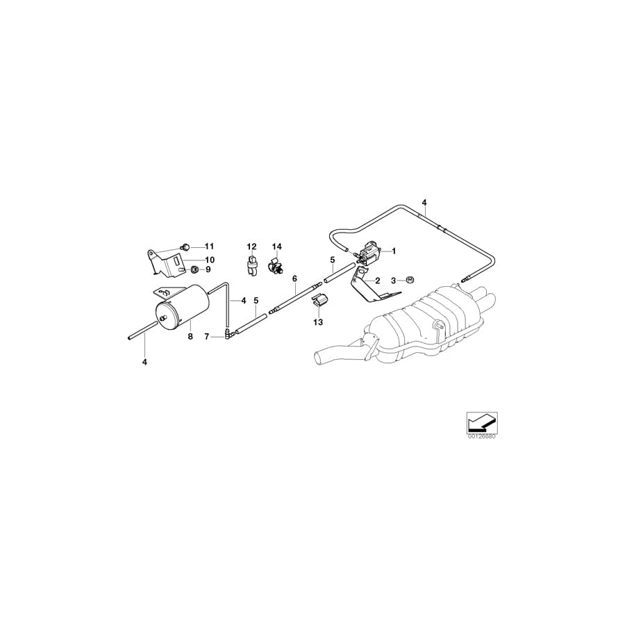 Genuine BMW 18107513300 E46 Bracket F Electric Change-Over Valve (Inc. 330Ci, 325xi & 325i)