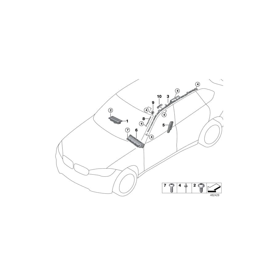 Genuine BMW 51447336488 F15 M Deformation Plate Right (Inc. X5 50iX, X6 35iX & X6 50iX)