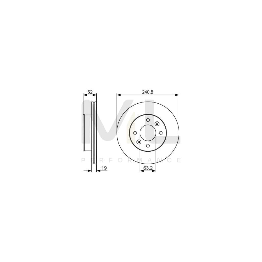 BOSCH 0 986 479 R71 Brake Disc Vented, Oiled | ML Performance Car Parts