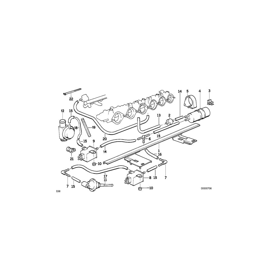 Genuine BMW 11721317794 E34 Valve (Inc. M5 3.8, M5 3.6 & M5)