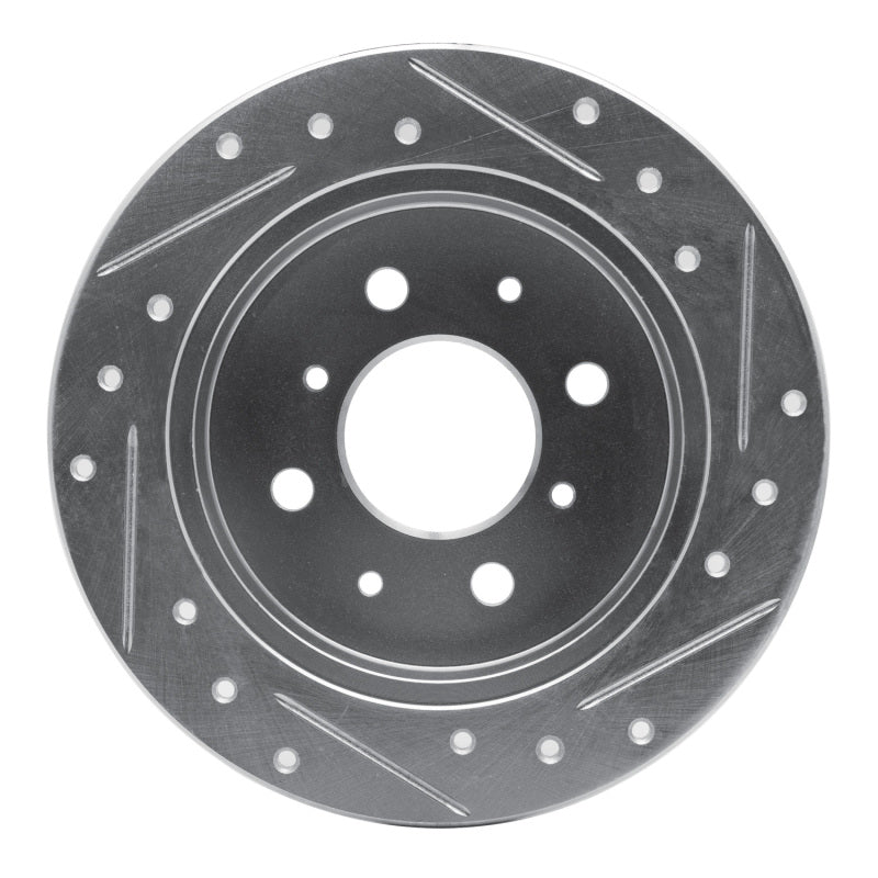 R1 Concepts R1 88-01 Acura Integra Rear Left Drilled & Slotted Silver Brake Rotor