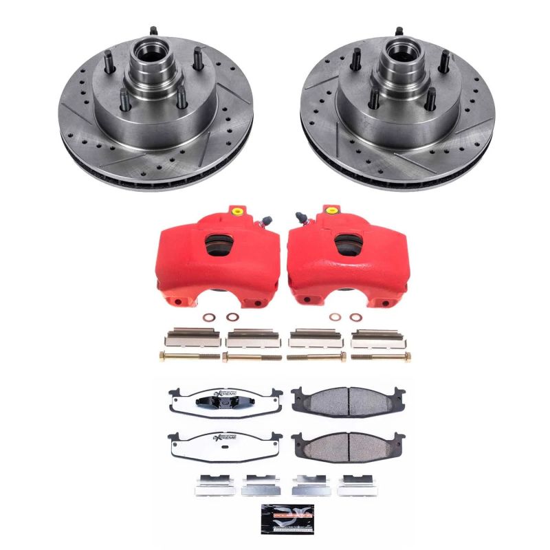 PowerStop Power Stop 94-96 Ford F-150 Front Z36 Truck & Tow Kit w/Cals
