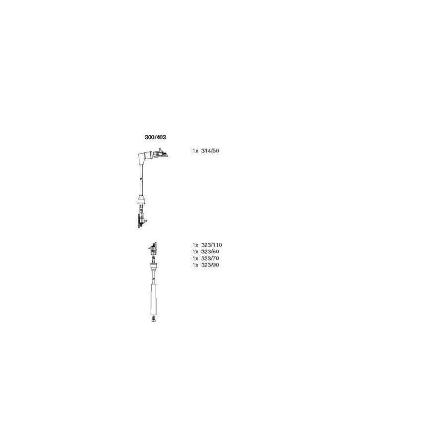 Bremi 300/403 Ignition Cable Kit for Mitsubishi Lancer Celeste Coupe (A7)