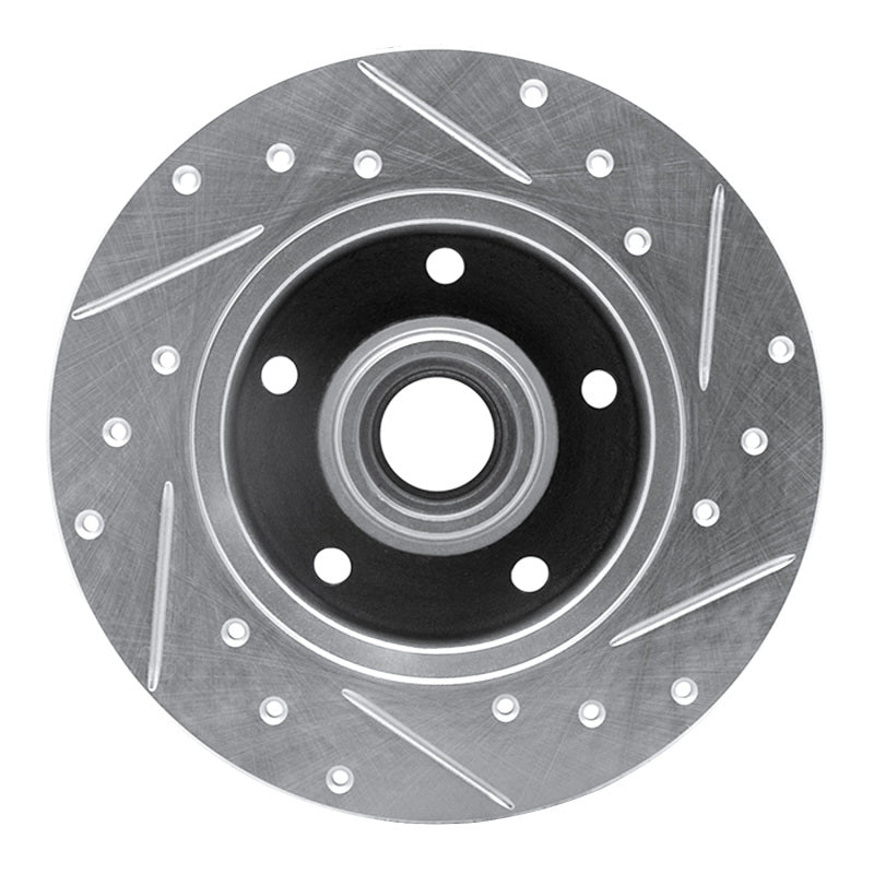 R1 Concepts R1 96-08 Audi A4 (Mexico) Rear Left Drilled & Slotted Silver Brake Rotor
