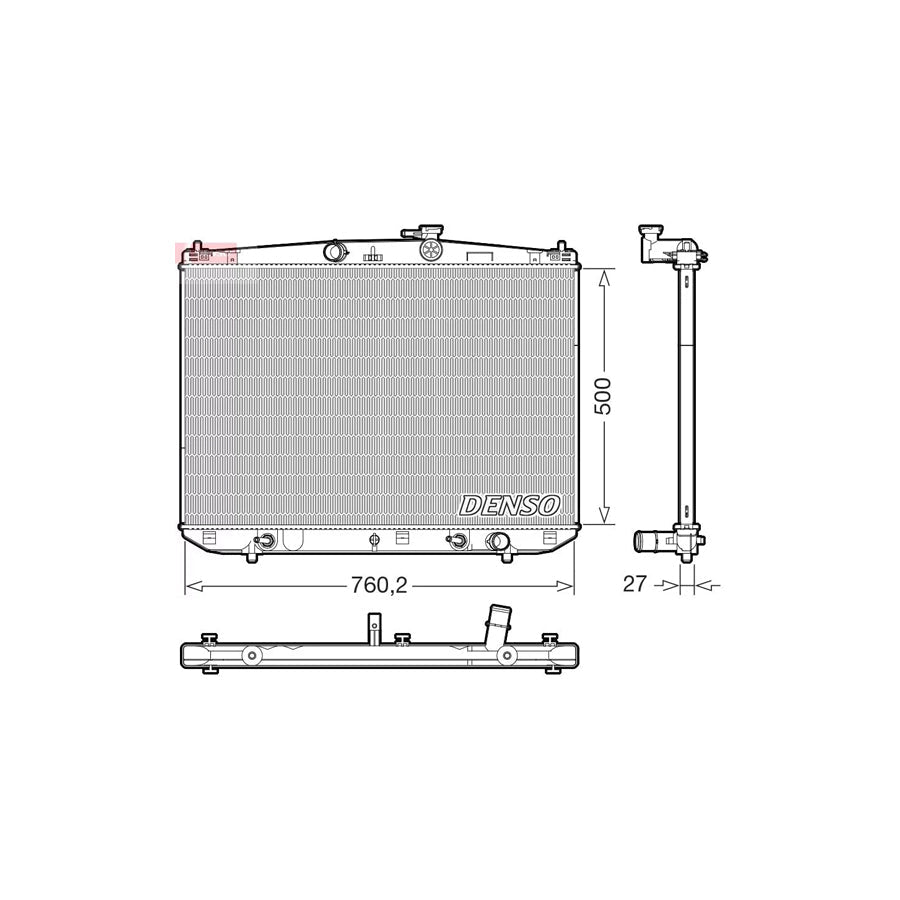 DENSO DRM51020 Engine Radiator for Lexus Rx IV (Al20)