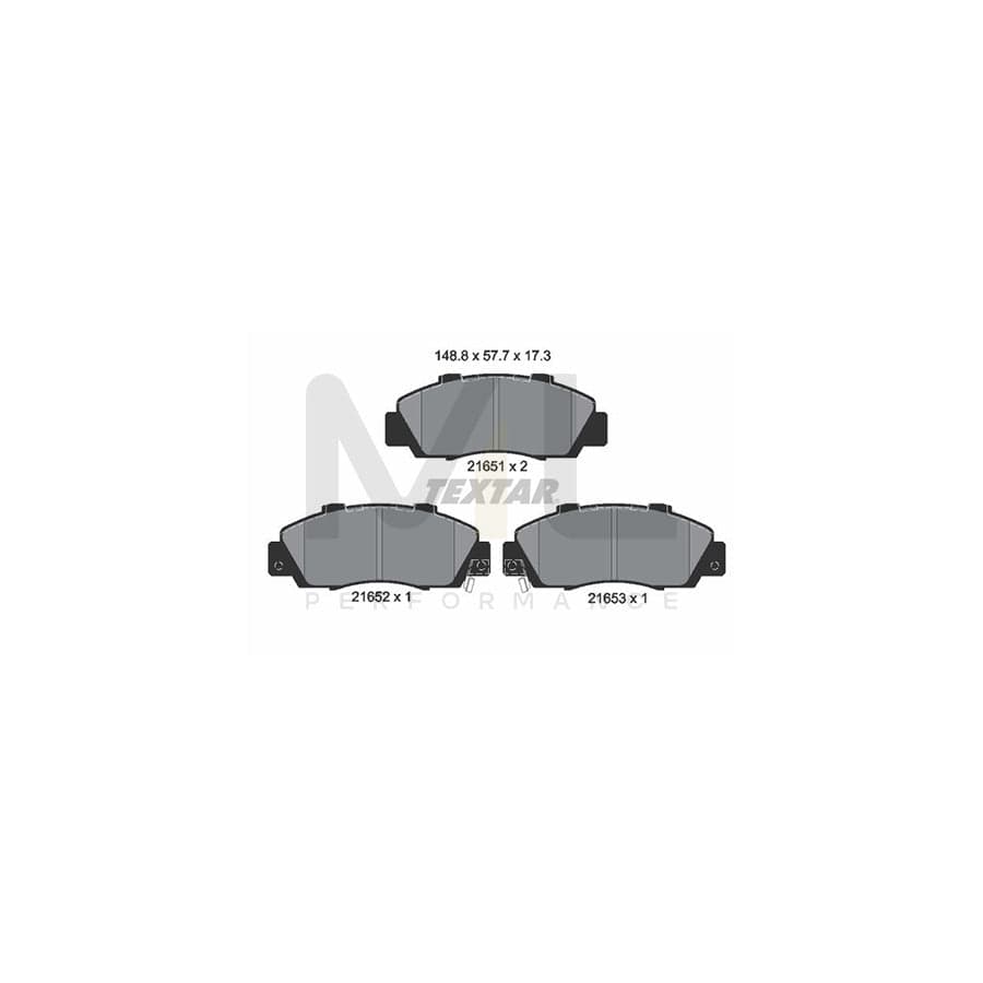 TEXTAR 2165101 Brake pad set with acoustic wear warning