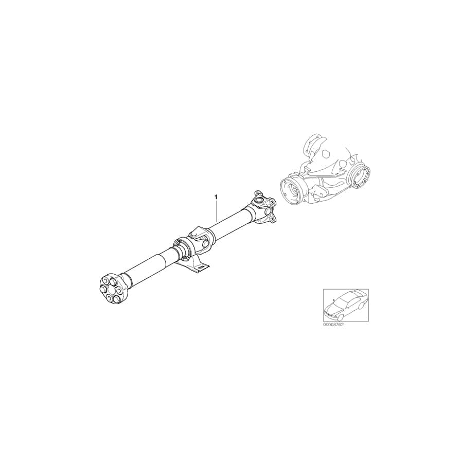 Genuine BMW 26117514471 E85 Drive Shaft Automatic Transmission L=1189mm (Inc. Z4 2.5i & Z4 3.0i)