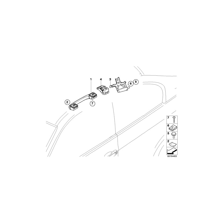 Genuine BMW 51169143527 E92 E61 Grab Handle, Front GRAU (Inc. 335is, 535i & 525i)