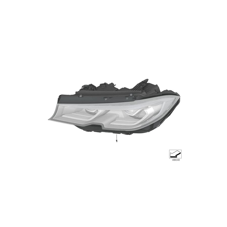 Genuine BMW 63118496160 G20 Headlight, Led, Ahl, Right (Inc. M340i, 330iX & 330i)