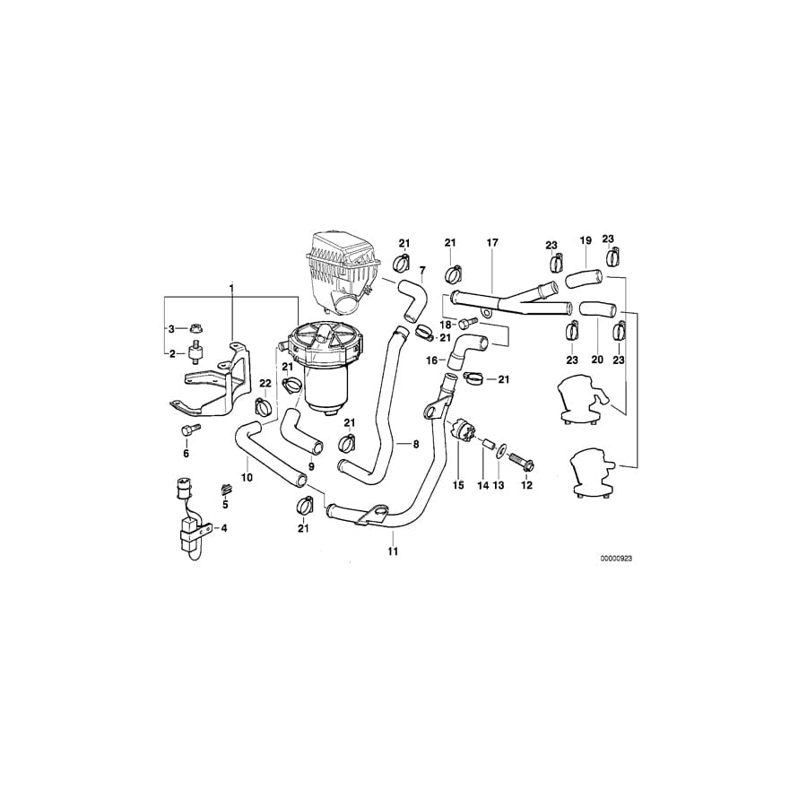Genuine BMW 11721728897 E31 Hose (Inc. 850Ci)