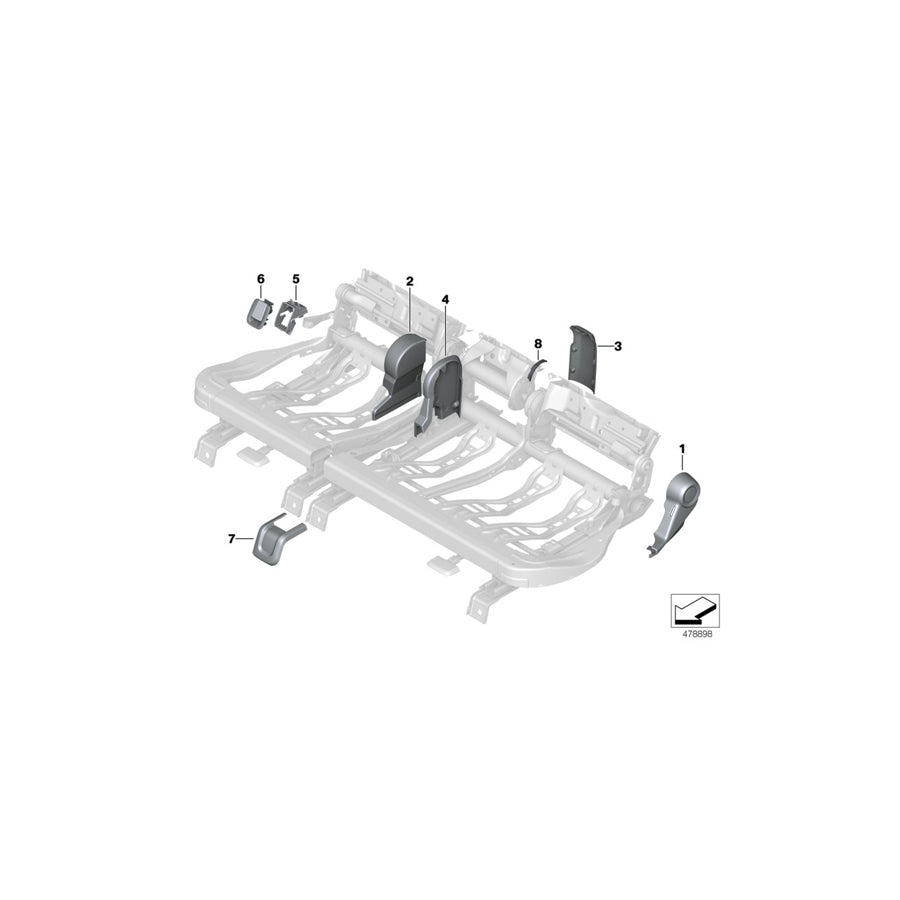 Genuine BMW 52207424473 Frame Isofix (Inc. One, Cooper D ALL4 & Cooper SE ALL4)