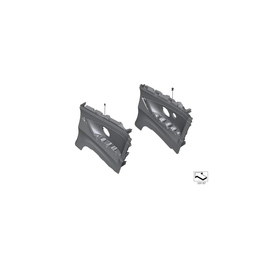 Genuine BMW 51437395454 F33 Lateral Trim Panel Leather Rear Right SCHWARZ (Inc. 420i, 430d & 425d)