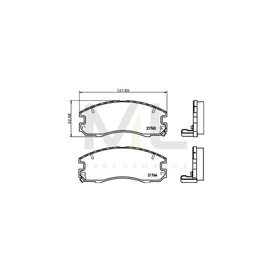 TEXTAR 2176301 Brake pad set with acoustic wear warning