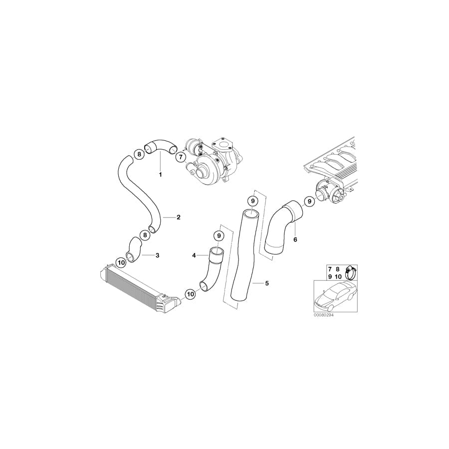 Genuine BMW 11617787889 E39 Pressure Hose Assy (Inc. 520d)