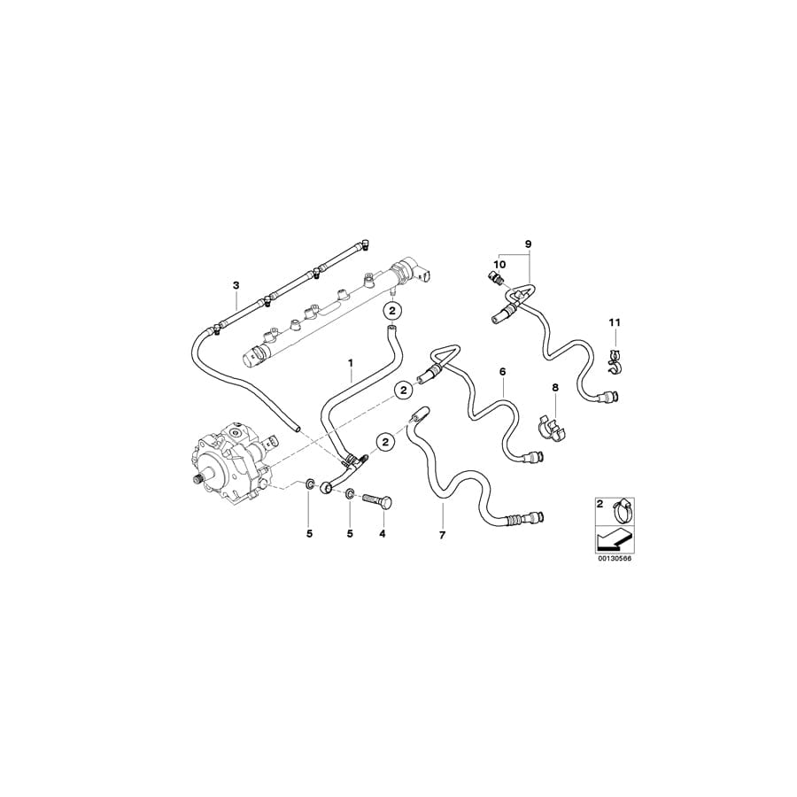 Genuine BMW 11721711000 E65 E83 Hose Clamp 13/16 (Inc. 730d, 320d & 320Cd)