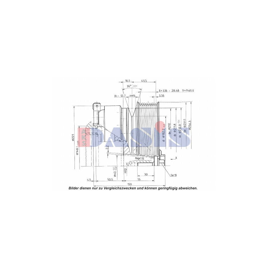 AKS Dasis 851321N AC Compressor Clutch