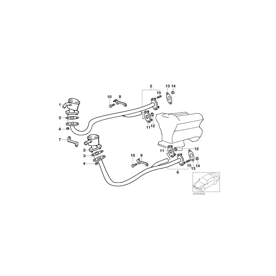 Genuine BMW 11721704516 E38 E31 Holder ZYL.7-12 (Inc. L7, 750i & 750iLS)