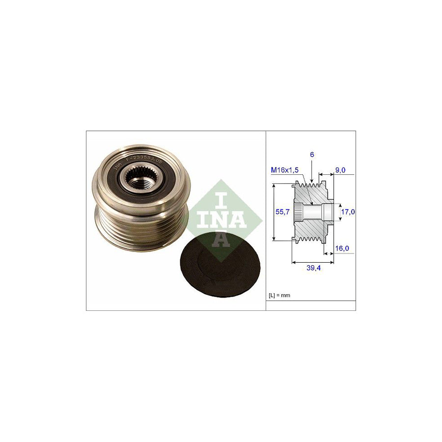 Ina 535 0060 10 Alternator Freewheel Clutch
