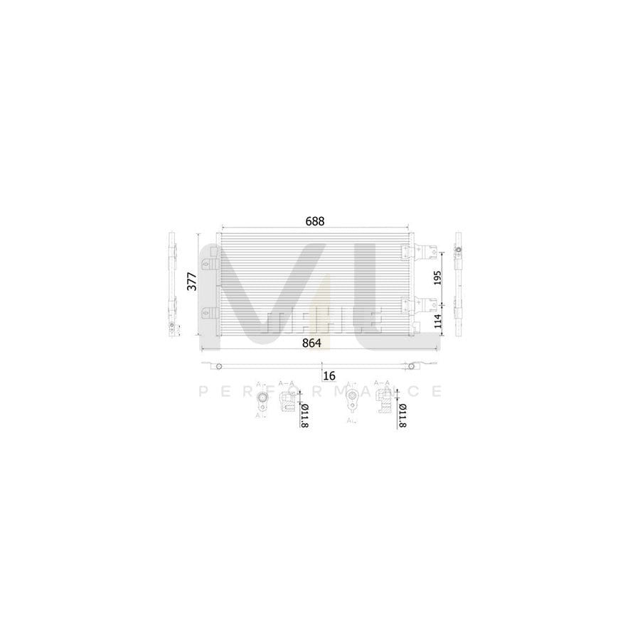 MAHLE ORIGINAL AC 906 000S Air conditioning condenser without dryer | ML Performance Car Parts