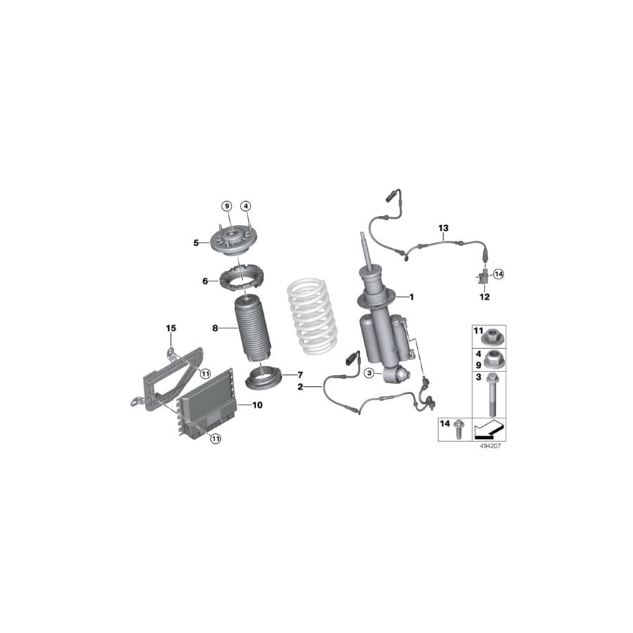 Genuine BMW 37106869528 G14 G15 Adapter Cable Vdc Rear Right (Inc. 840i, 840dX & 840iX)