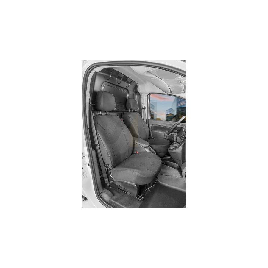 WALSER 10540 Car seat cover suitable for MERCEDES-BENZ CITAN Grey, Polyester, Front