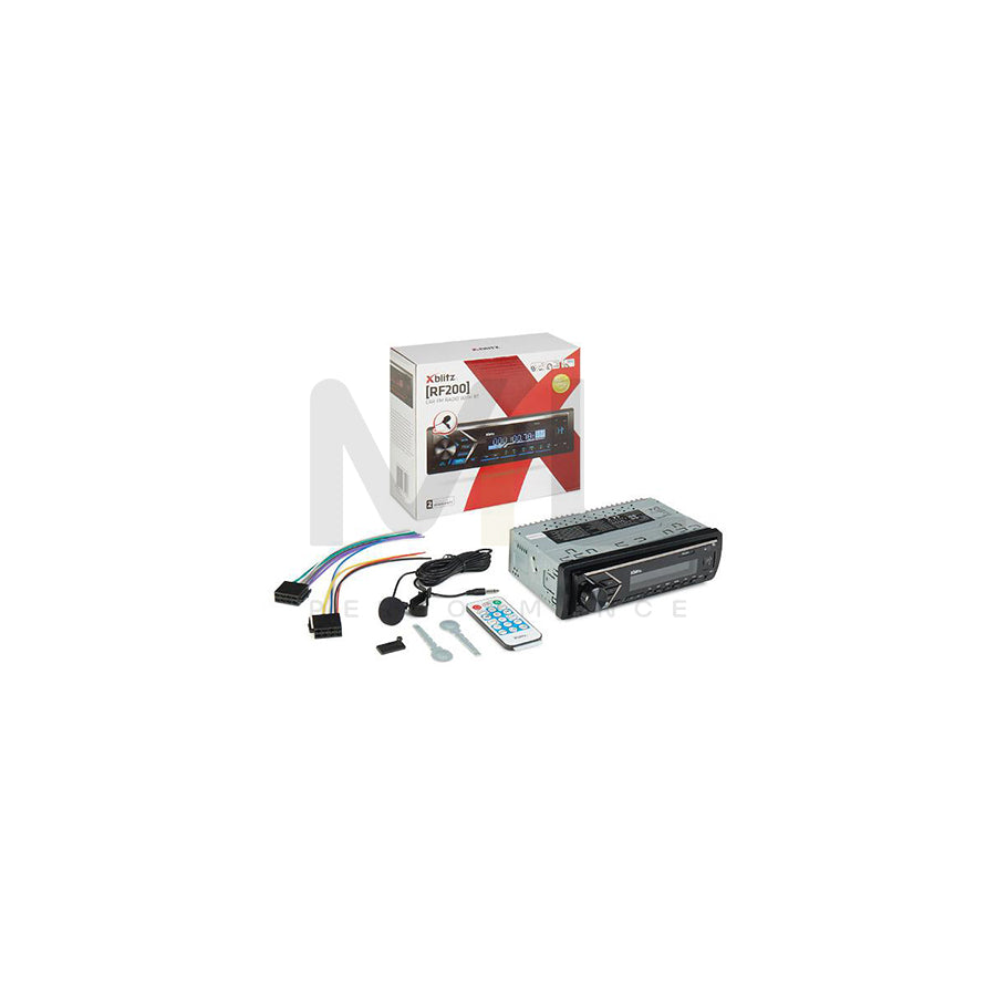 XBLITZ RF 200 Car stereo 1 DIN, AAC, APE, MP3, OGG, WAV, WMA, with remote control