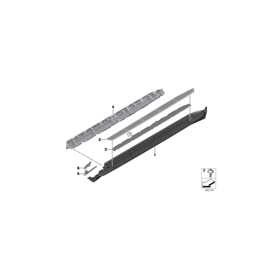 Genuine BMW 51777467907 G05 Running Board, Rocker Panel, Left (Inc. X5)