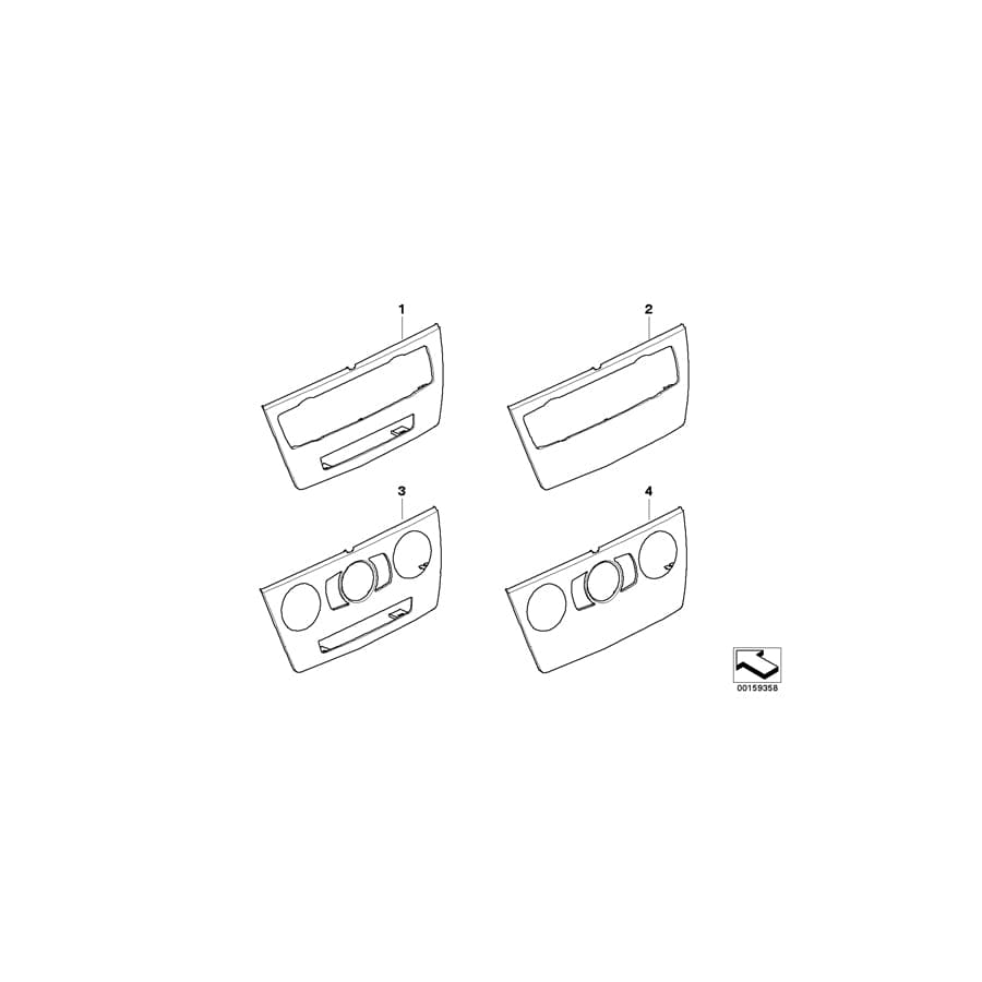 Genuine BMW 64117970481 E90 E91 Decor Trim, Ihkr, Lower OXYDBRAUN (Inc. 328i, 330i & 320d)