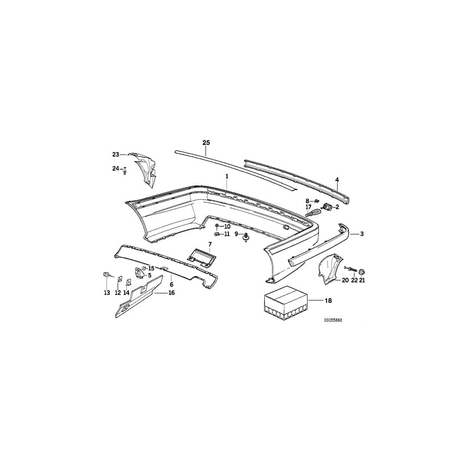 Genuine BMW 51122260401 E36 Rubber Strip Left (Inc. 316i, 320i & 325td)