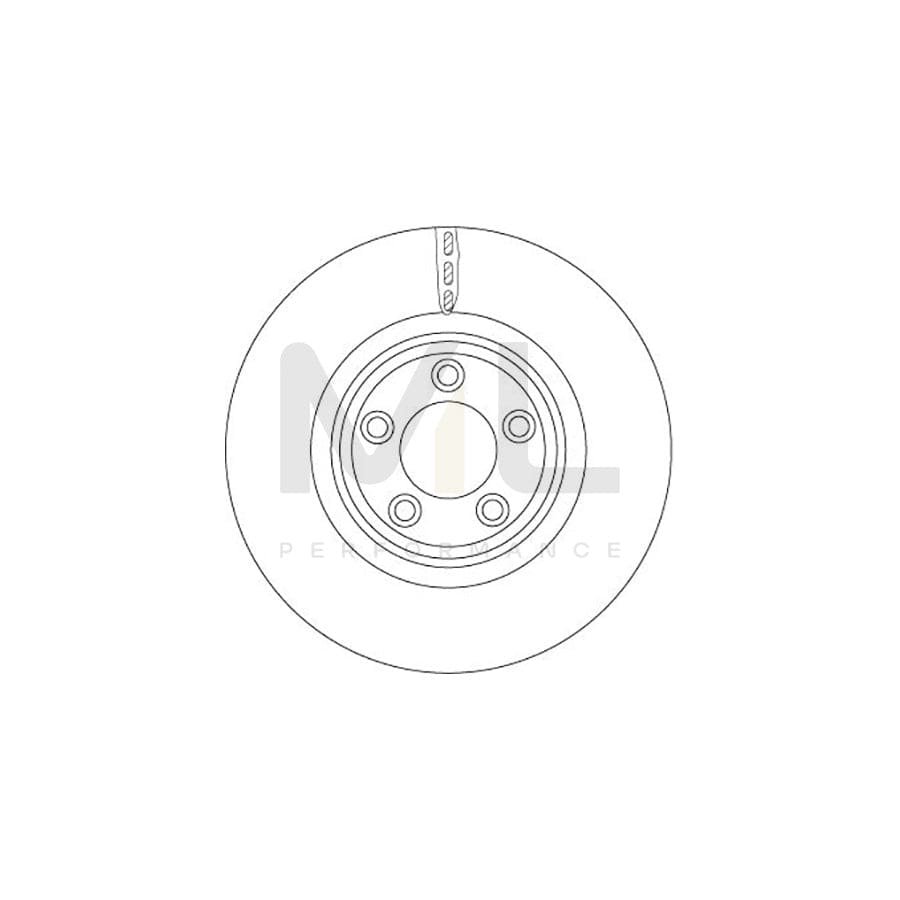 TRW DF6223S Brake Disc Vented, Painted - 1 piece