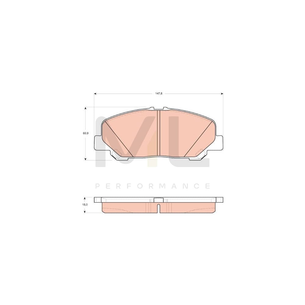 TRW Gdb3455 Brake Pad Set Not Prepared For Wear Indicator
