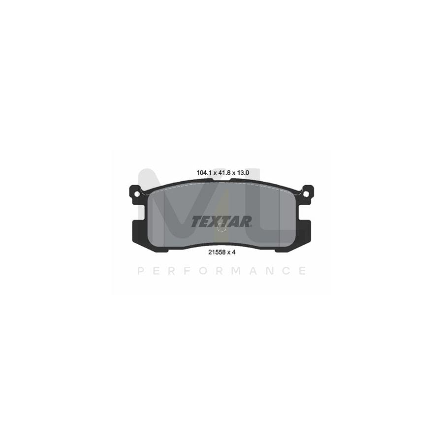 TEXTAR 2155801 Brake pad set not prepared for wear indicator