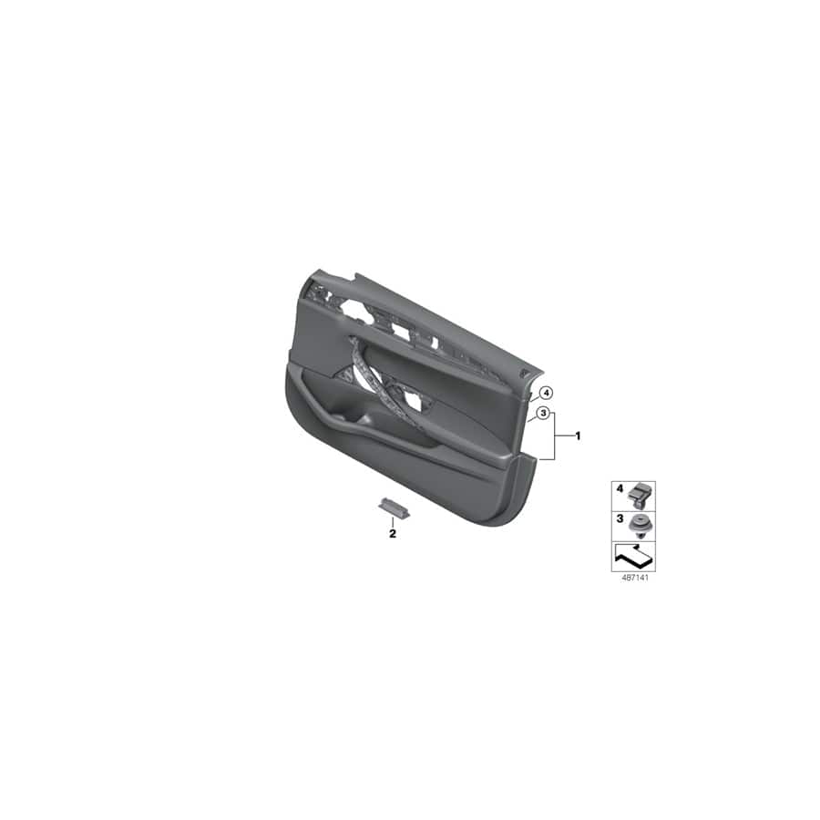 Genuine BMW 51418093379 G30 Door Trim Panel, Front Left SCHWARZ (Inc. M550iX, 540i & 530e)