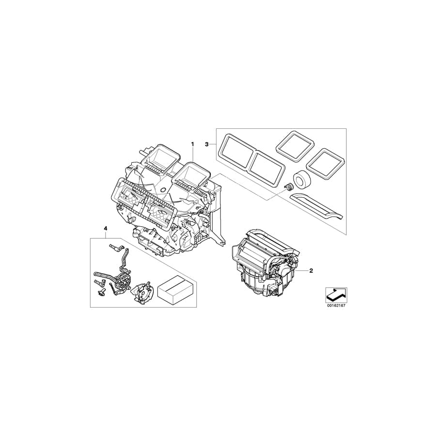 Genuine BMW 64116950991 E88 E87 E90 Set Small Parts F Air Cond.Adjust.Lever (Inc. 328xi, X1 35iX & X1 20i)