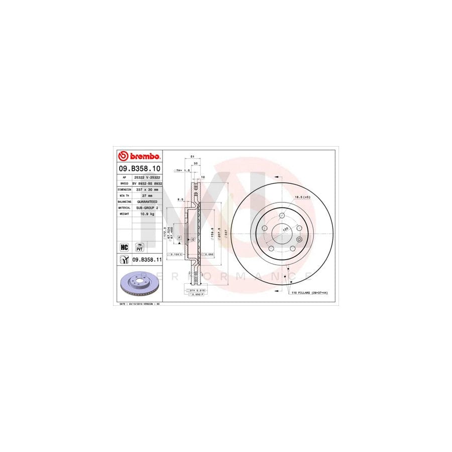 brembo-09-b358-10-brake-disc-internally-vented-high-carbon