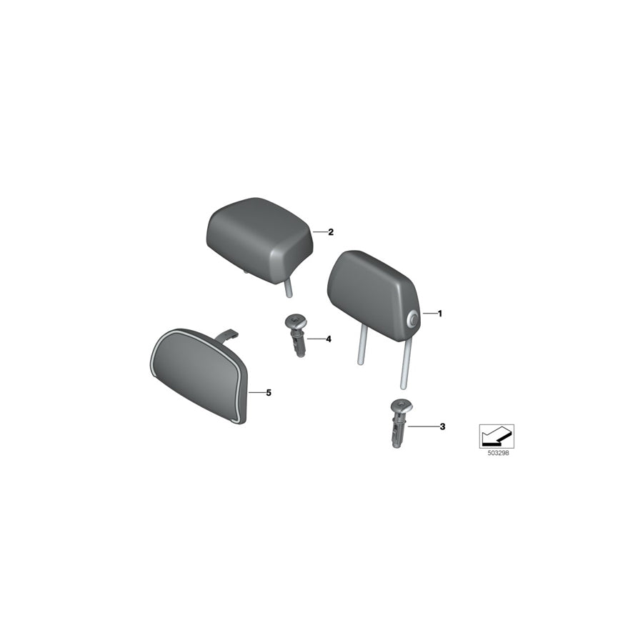 Genuine BMW 52207939508 G05 G07 Headrest, Leather, Outer TARTUFO (Inc. X5 25dX, X5 40i & X7 30dX)