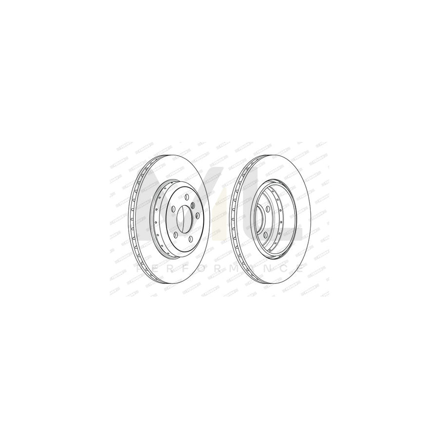 Ferodo DDF2037VC-1 Brake Disc Two-Piece Brake Disc, Vented, Coated - Pair