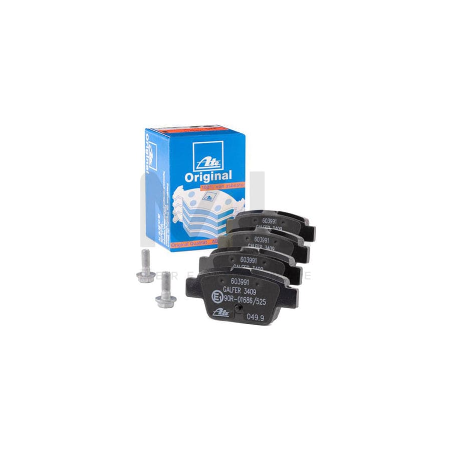 ATE 13.0460-3991.2 Brake pad set excl. wear warning contact, not prepared for wear indicator, with brake caliper screws