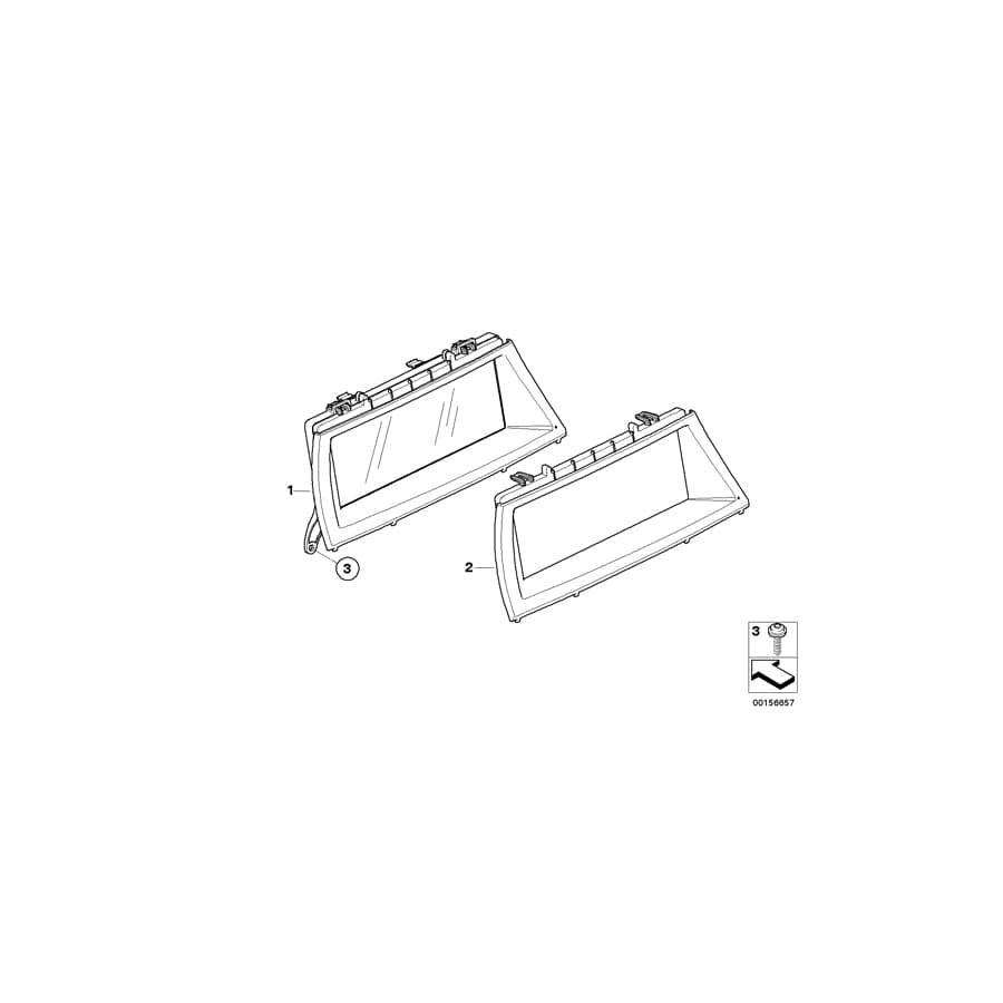 Genuine BMW 65509127409 E71 E70 Trim Cover, Onboard Monitor, 6.5 Inch (Inc. X5 3.5d, X6 35iX & X6 35dX)