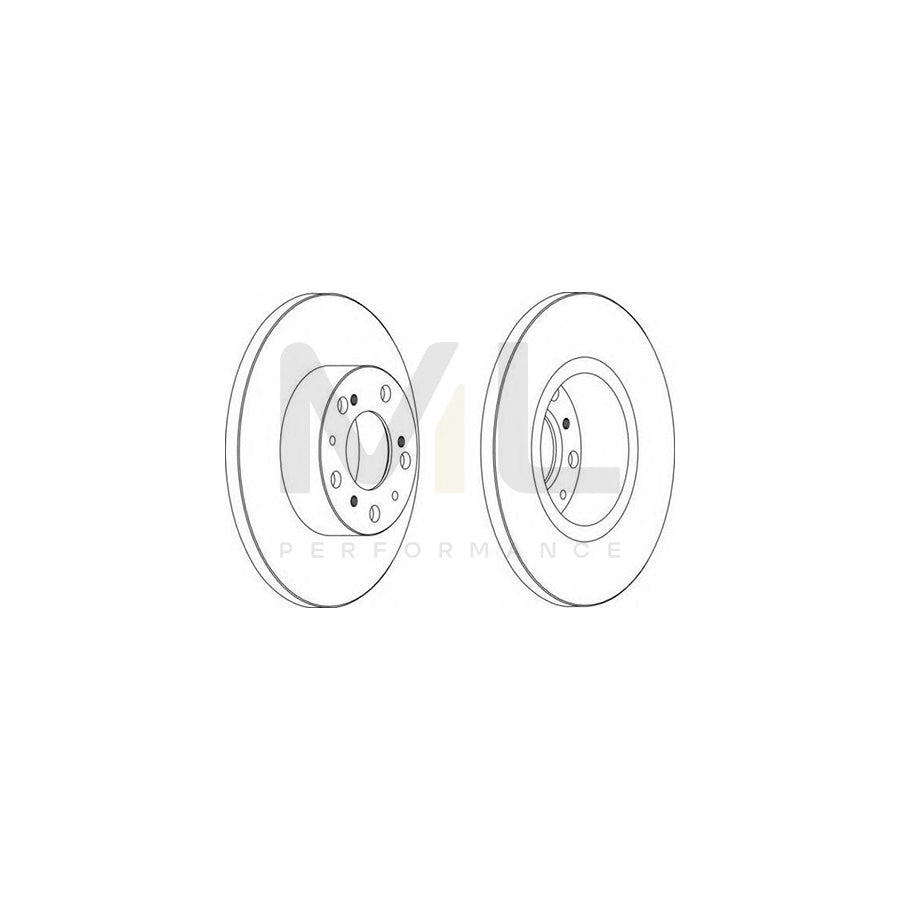 Ferodo DDF069-1 Brake Disc Solid, With Bolts/Screws - Pair