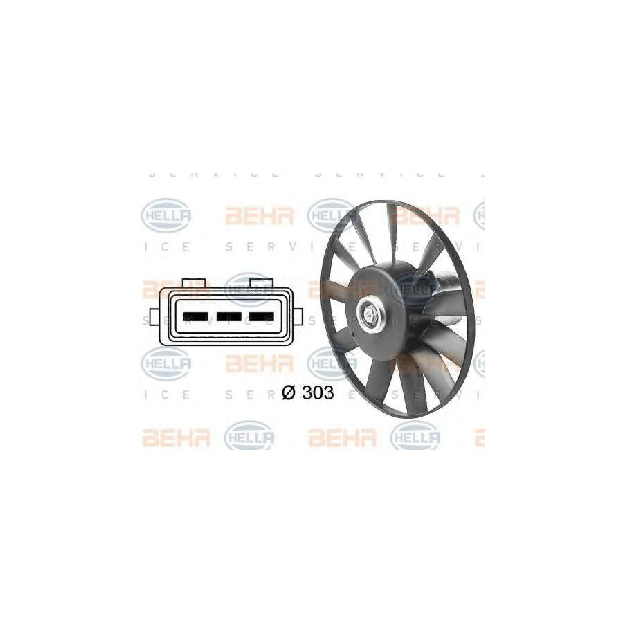 Hella 8EW 009 144-501 Fan, Radiator
